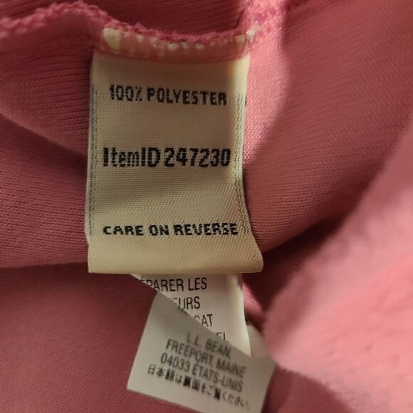 LL Bean Bright Pink Micro Fleece Full Zip Mock Neck M - Picture 4 of 9